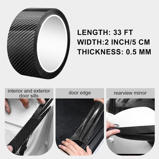 ZACVIMN Carbon Fibre High Gloss Anti Scratch Black Carbon Fiber Paint Protection Film Tape Ppf For Car Protection And Decoration