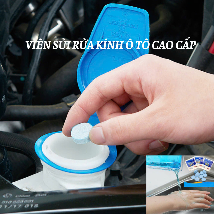ZACVIN Car Wiper Cleaning Tablets | Car Glass Cleaner Liquid Tablets 10 Pcs