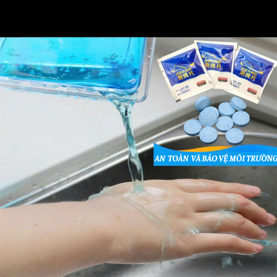 ZACVIN Car Wiper Cleaning Tablets | Car Glass Cleaner Liquid Tablets 10 Pcs