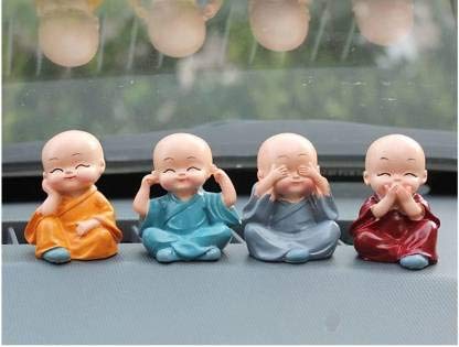 ZACVIN  Baby Monk Buddha Showpiece Car Dashborad