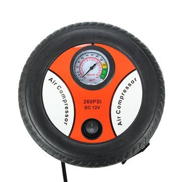 ZACVIN Portable Car Air Inflator Tire Pump with Tire Pressure Gauge