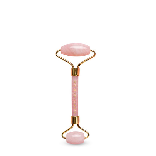 ZACVIN Rose Quartz Roller with Double Sided Stone Toning Firming Massager for Face