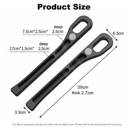 ZACVIN Car Organizer Fills Gap Between Seat & Console, Universal Fit with Buckle Base Pack of 2( Black)