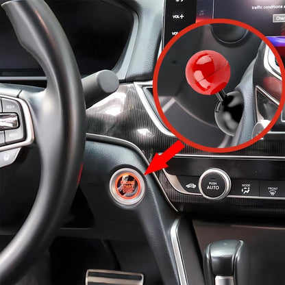 ZACVIN Car Push Start Stop Button Ring Metal Joystick Style Cover for Push Start Stop Button Protection and Decoration for All Cars