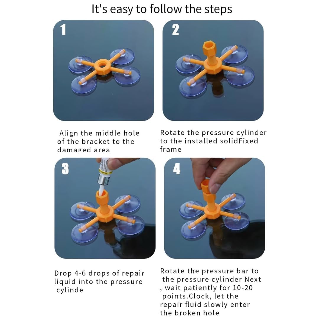 Step-by-step guide for using a repair tool with images and text instructions.
