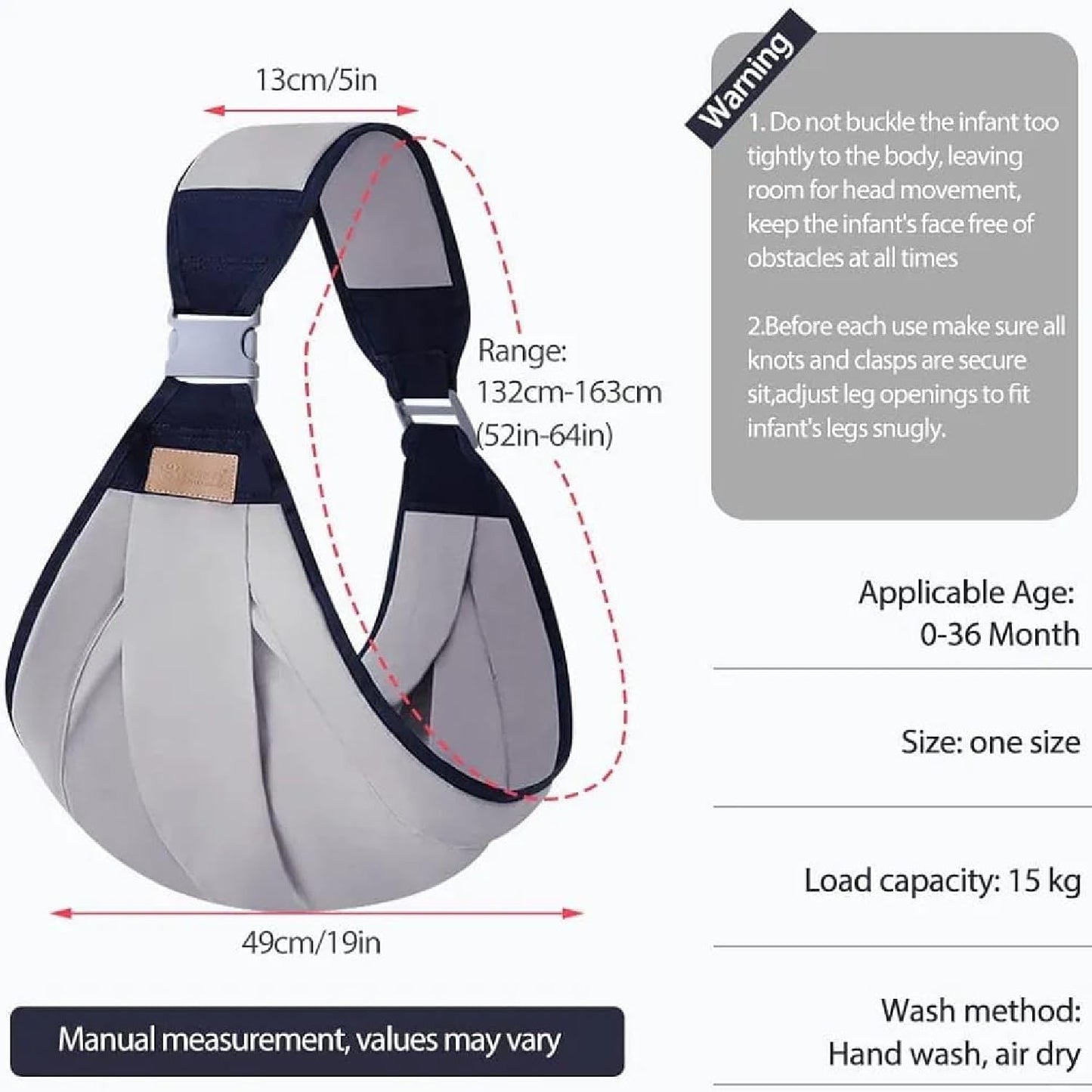 ZACVIN Baby Carrier for Newborn to Toddler Adjustable Baby Sling