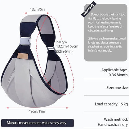 ZACVIN Baby Carrier for Newborn to Toddler Adjustable Baby Sling