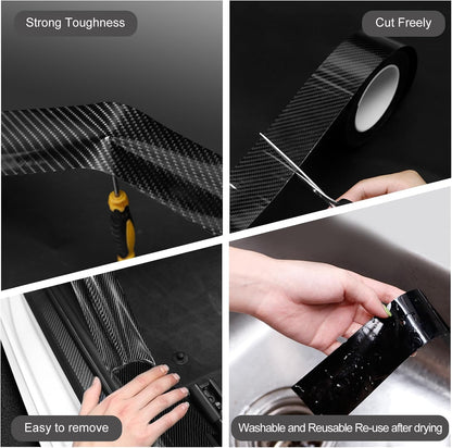 ZACVIMN Carbon Fibre High Gloss Anti Scratch Black Carbon Fiber Paint Protection Film Tape Ppf For Car Protection And Decoration