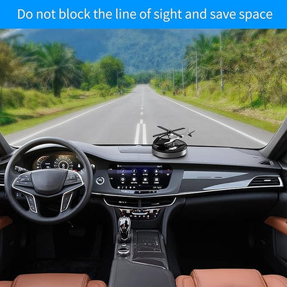 ZACVIN Car Air Freshener, Helicopter Solar Energy Rotating Aromatherapy Aviation Al Alloy Diffuser, Interior Decoration Accessories Diffuser Air Freshener Solor