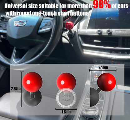 ZACVIN Car Push Start Stop Button Ring Metal Joystick Style Cover for Push Start Stop Button Protection and Decoration for All Cars