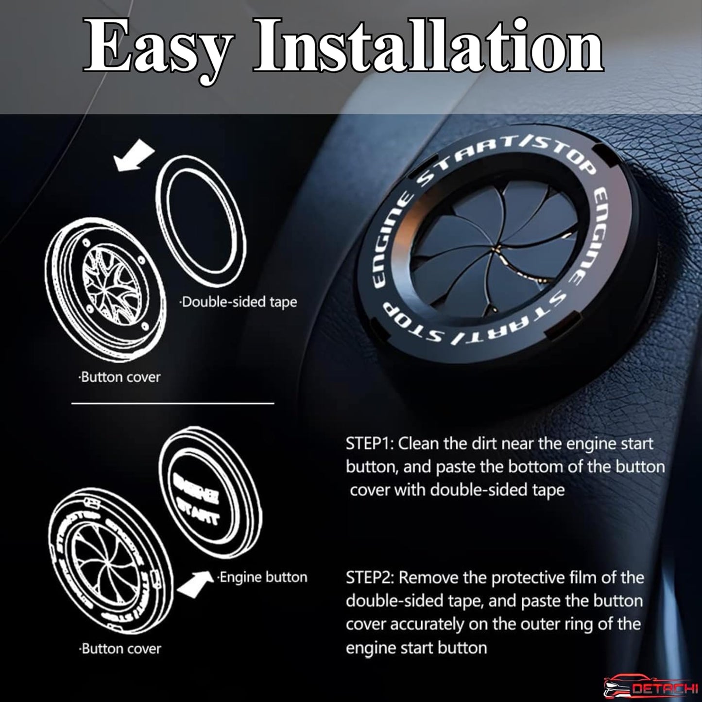 ZACVIN Car Start Button Stop Cover for All Cars