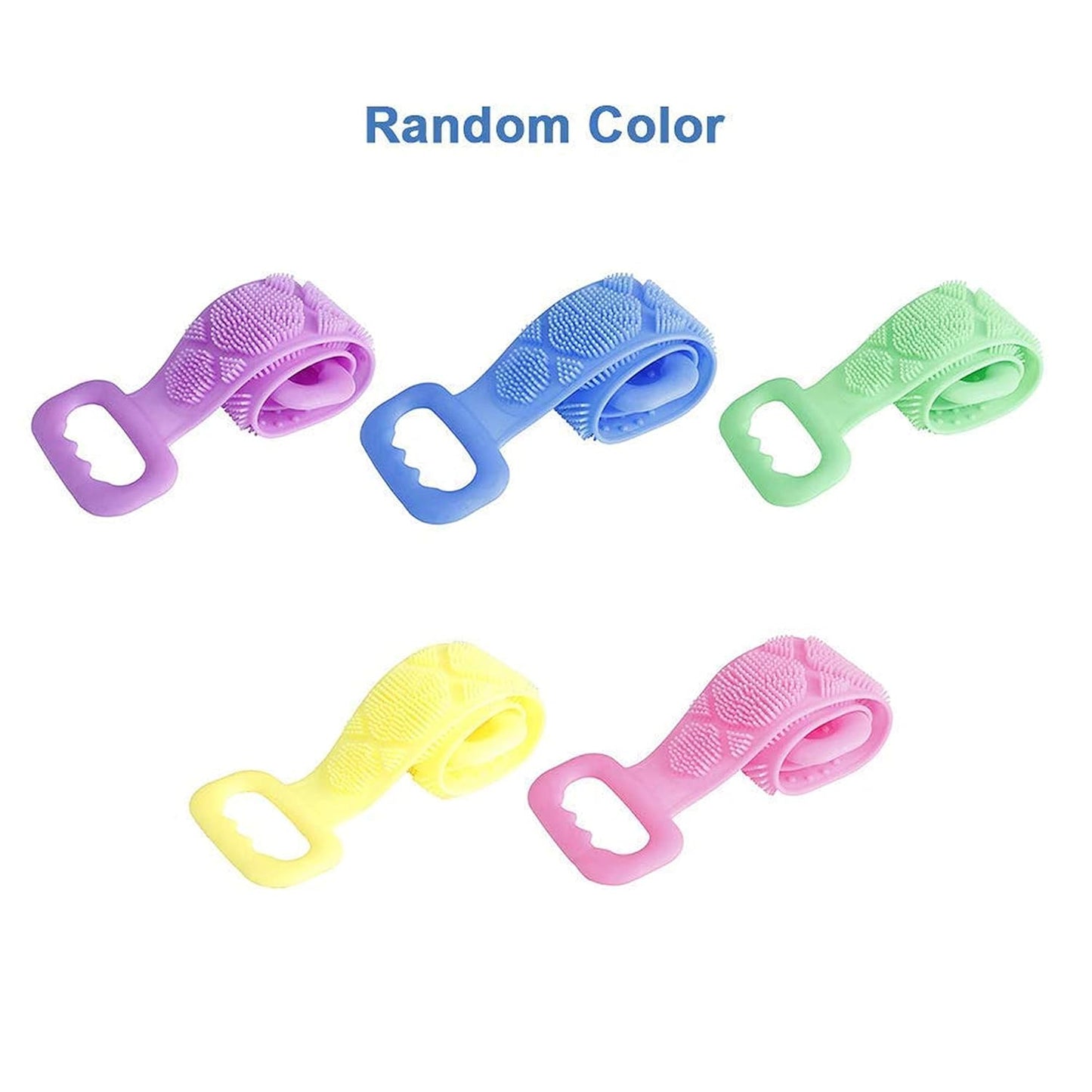 ZACVIN  Silicone Body Back Scrubber, Double Side Bathing Brush