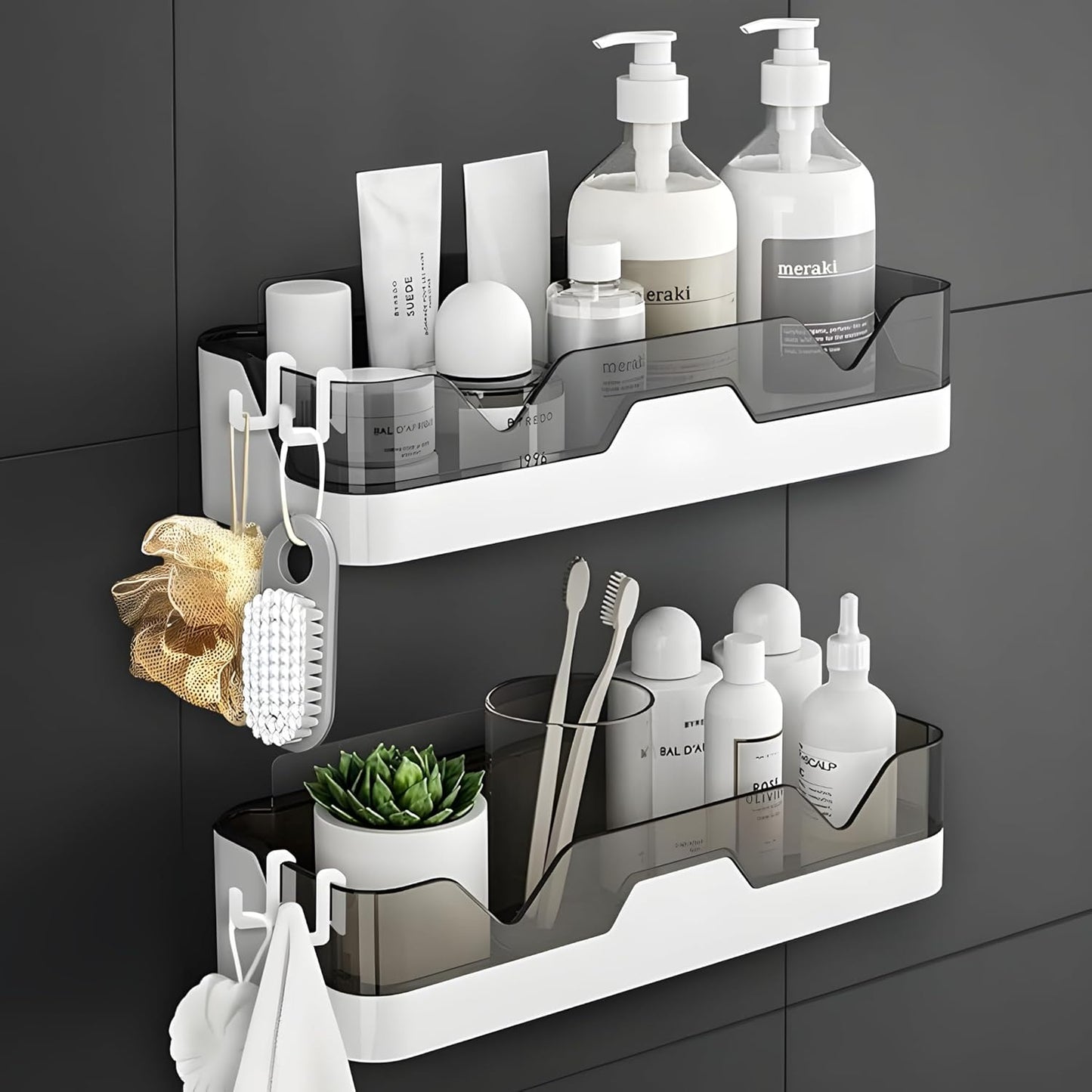 ZACVIN Bathroom Shelf Organizer | Wall-Mounted, Rust-Resistant Storage Rack