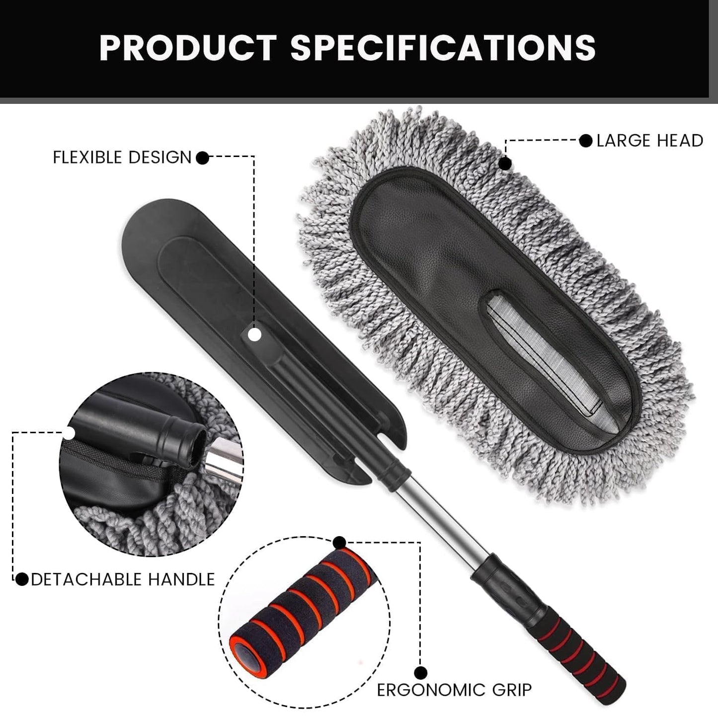 ZACVIN Car Duster Exterior Scratch Free Cleaning Tool