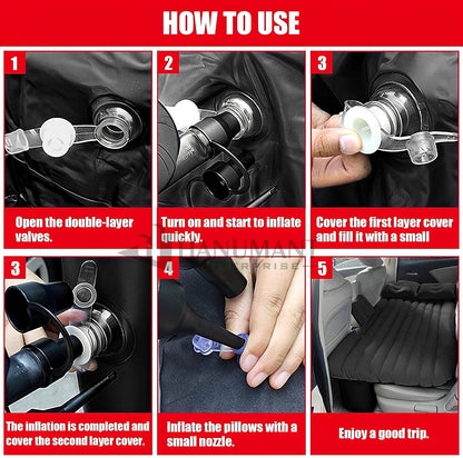 ZACVIN Car Inflatable Bed with Pump & 2 Air Pillow