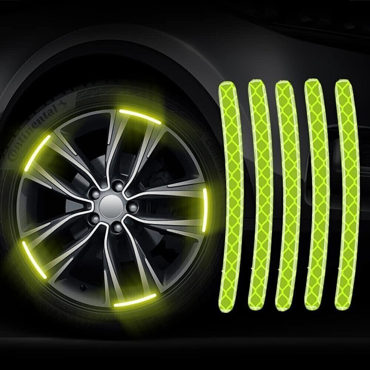ZACVIN Car Tyre Reflective Stickers (Pack of 20)