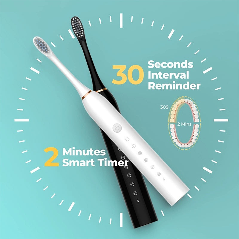 ZACVIN Rechargeable Toothbrush for Adults - Smart Brush with 5 Cleaning Modes & Smart Auto Shut-Off