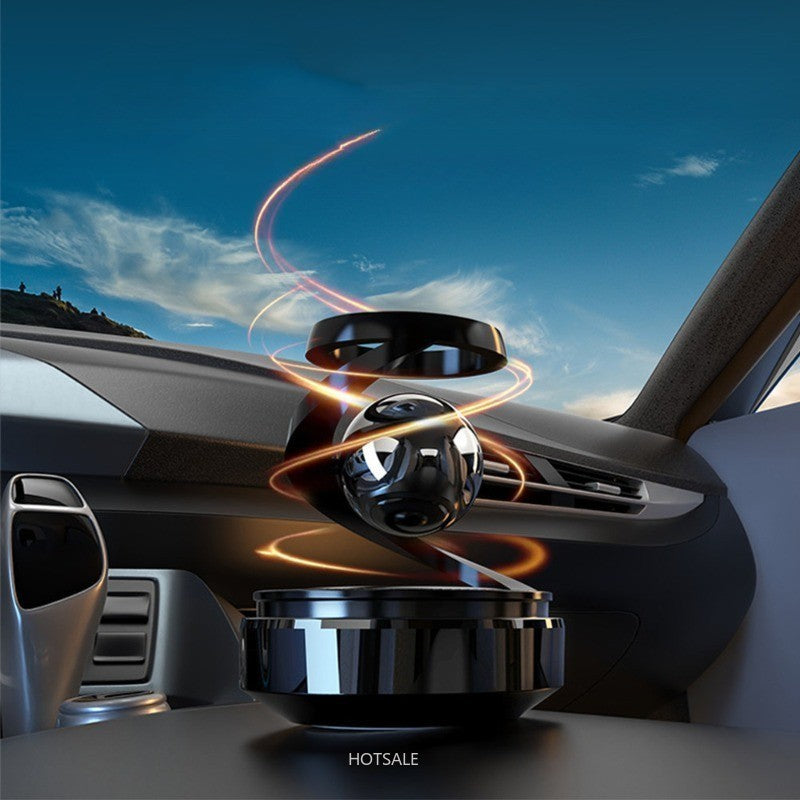 ZACVIN Solar Car Air Freshener – Refillable Dashboard Aroma Diffuser | Eco-Friendly Auto Spinning Air Purifier for Car Interior | Stylish Fragrance Decoration for Dashboard